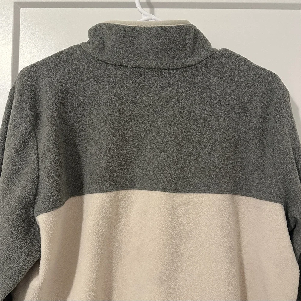 Columbia Sportswear Company Cream Grey Snap Fleece Pullover Sweater Size XL - Picture 9 of 12